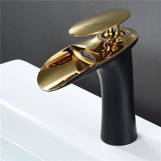 C405 black+gold and white+gold basin mixer ,brass china